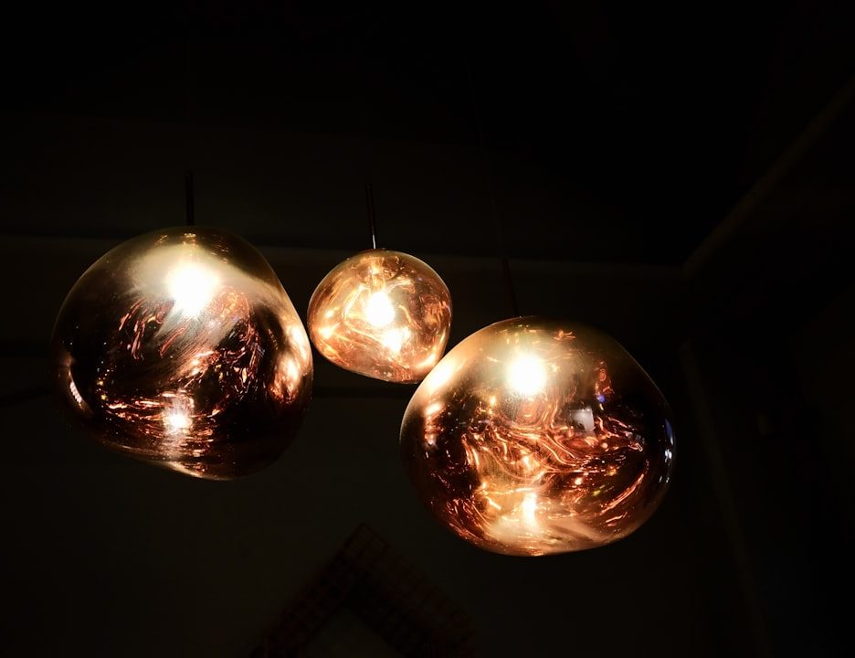 Photo copper ceiling lights